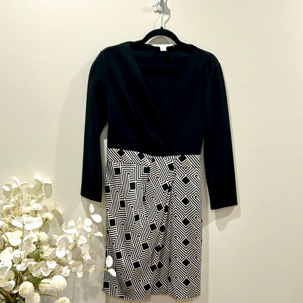 Diane von Furstenberg Black and white dress! Perfect for FALL!!!